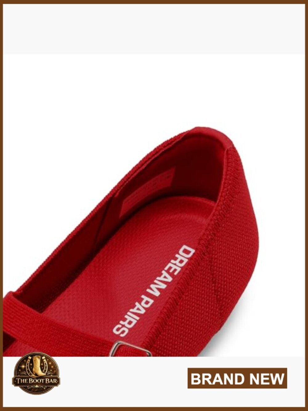 Mary Jane Ballet Flat Shoes Dressy Foldable Knit Flats with Arch Support - Picture 5 of 7